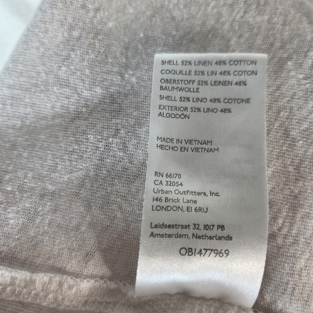 Pilcro Oversized Linen Lightweight Cap Muscle Tee Causal Sz L White Assimetrical - Picture 15 of 15